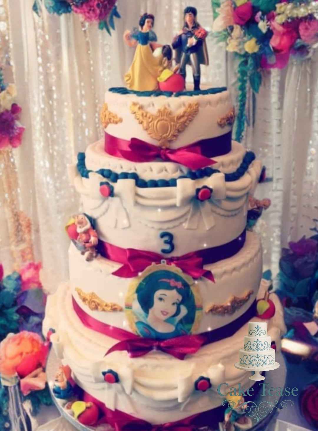 Gâteau d'anniversaire Disney Fille - Fête magique et personnalisable